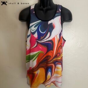 Skull & Bones Tank Top Small Gently worn 90% polyester/10% spandex 19" armpits